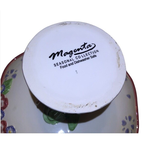 Magenta Serving Tray Seasonal Collection Rabbits‎ Platter Easter Floral Party - Picture 4 of 7